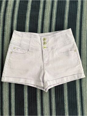 Girl’s High-Rise Light Lavender Denim Shorts